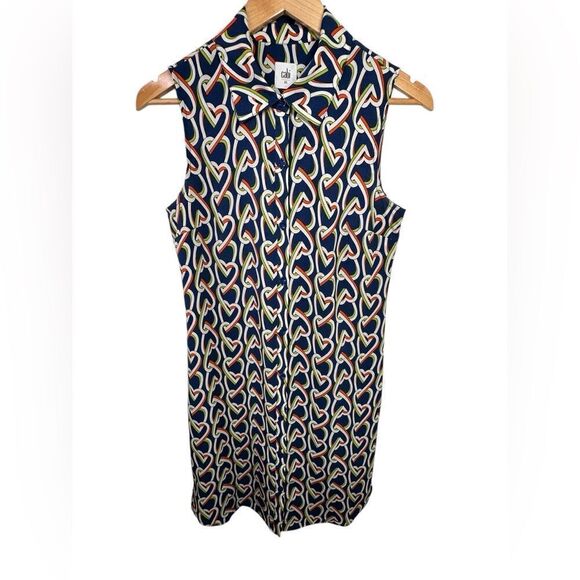 Cabi Amour Interlocking Heart Chain Sheath Dress Duster Size XS - Picture 3 of 12